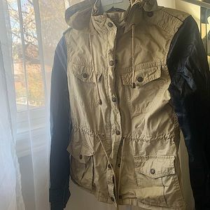 Leather/cargo jacket